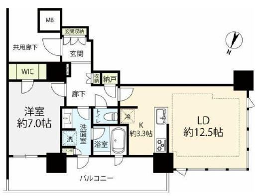 リーフィアタワー海老名ブリスコート 2階 間取り図