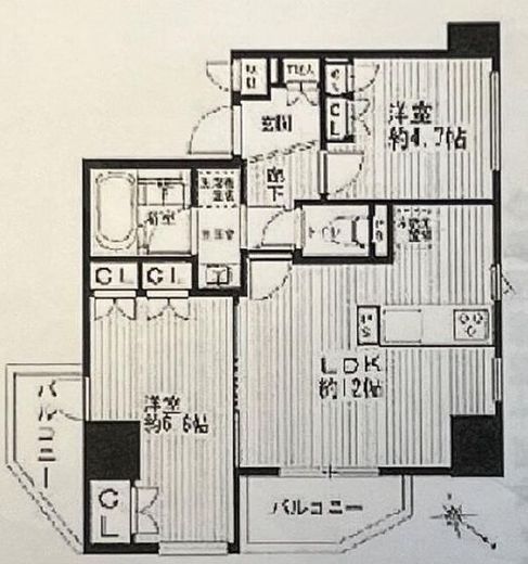 マイキャッスル池尻大橋 6階 間取り図