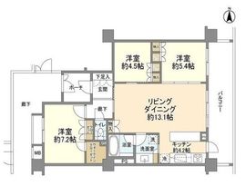 サンクタス鷺沼プライベートヒル 4階 間取り図