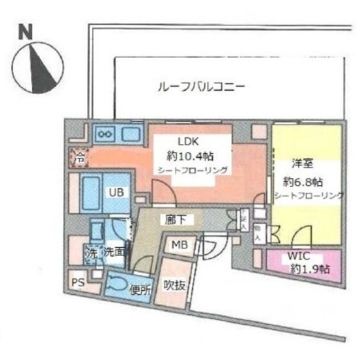 ファインステージ新横浜 4階 間取り図
