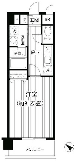 レジアス新横浜 302 間取り図
