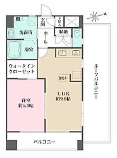 アビオン中野坂上 A403 間取り図