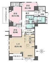 ザ・パークハウス高輪プレイス 2階 間取り図