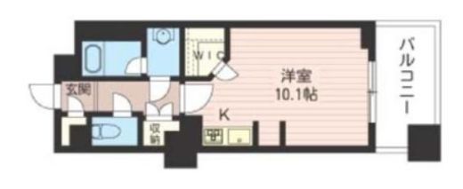 レジデンスシャルマン月島 208 間取り図