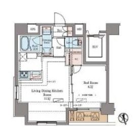 ラグゼナ北千住 905 間取り図