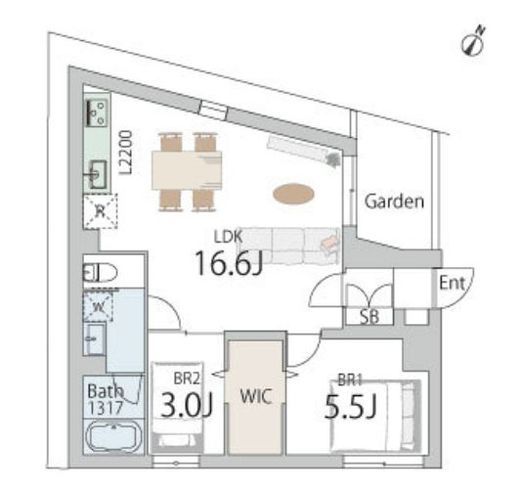 GranDuo代々木上原3 (グランデュオ代々木上原3) 104 間取り図