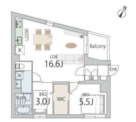 GranDuo代々木上原3 (グランデュオ代々木上原3) 204 間取り図