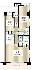 ラヴィーン等々力 308 間取り図