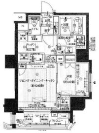 ウィルローズ市谷柳町 3階 間取り図