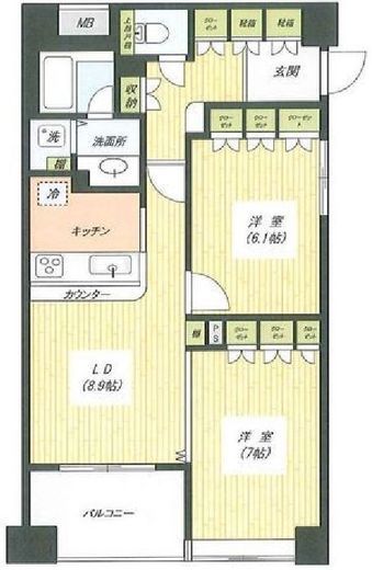 グラーサ東京イースト 12階 間取り図