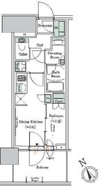 ONE ROOF RESIDENCE NISHI NIPPORI (ワンルーフレジデンス西日暮里) 1105 間取り図