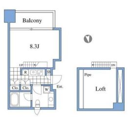 RIZ高輪 707 間取り図