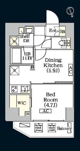 BRICK RESIDENCE 南青山 1402 間取り図