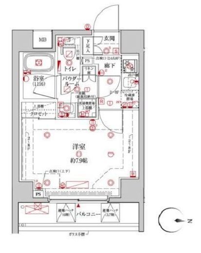 パレステュディオ白金台 7階 間取り図