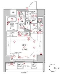 パレステュディオ白金台 7階 間取り図