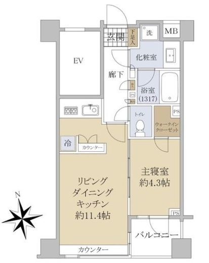 ピアース下北沢 3階 間取り図