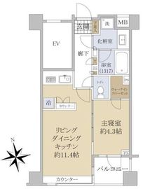 ピアース下北沢 3階 間取り図