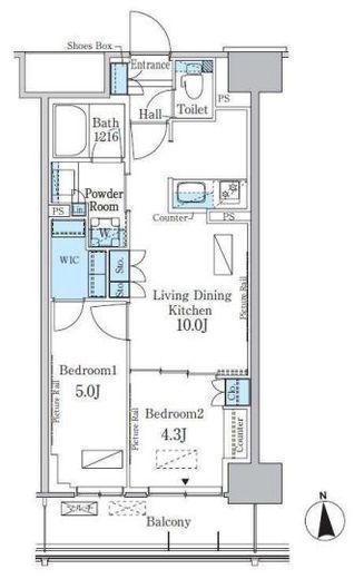 パークアクシス新宿百人町 412 間取り図