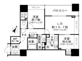 パークタワー渋谷本町 7階 間取り図