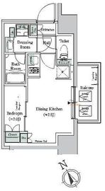ONE ROOF RESIDENCE NISHI NIPPORI (ワンルーフレジデンス西日暮里) 1209 間取り図