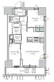 ONE ROOF RESIDENCE NISHI NIPPORI (ワンルーフレジデンス西日暮里) 1208 間取り図