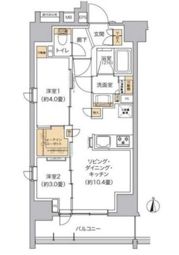 リビオメゾン東池袋 405 間取り図