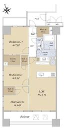プレシス東京湊ザレジデンス 10階 間取り図