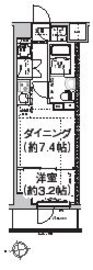 エルフォルテ東日暮里 502 間取り図