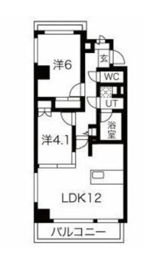 エルフォルテ東日暮里 401 間取り図