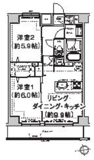 エルフォルテ東日暮里 202 間取り図