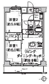 エルフォルテ東日暮里 202 間取り図