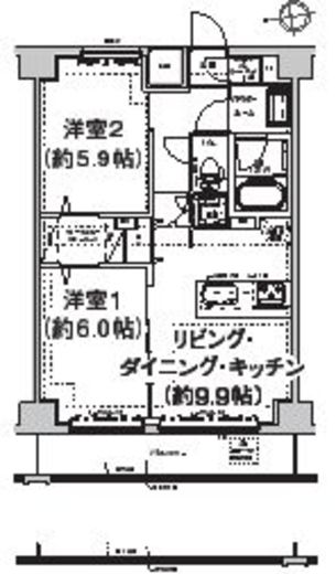 エルフォルテ東日暮里 603 間取り図