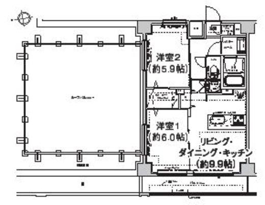 エルフォルテ東日暮里 701 間取り図