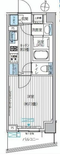 カスタリア目黒平町 402 間取り図