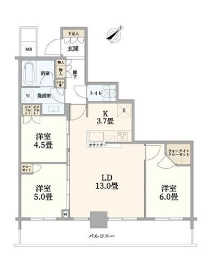 リヴァリエ 17階 間取り図