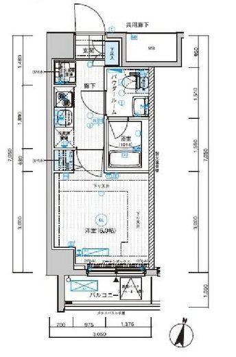 メインステージ横浜東口 401 間取り図