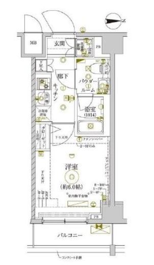レアライズ新丸子 3階 間取り図