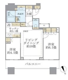 ブリリアタワーズ目黒 16階 間取り図