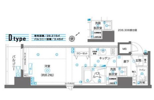 ZOOM横濱EAST 6階 間取り図