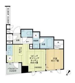 ブラントン日本橋大伝馬町 8階 間取り図