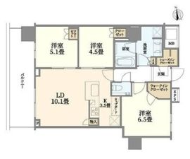 ブランズタワー大船 19階 間取り図