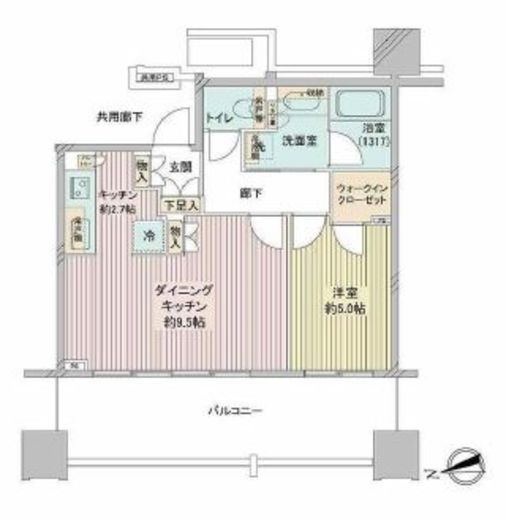 白金ザ・スカイ 10階 間取り図
