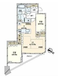パークホームズ築地グリーンサイド 6階 間取り図