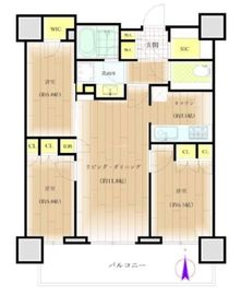 ザ・パークハウス晴海タワーズ クロノレジデンス 28階 間取り図