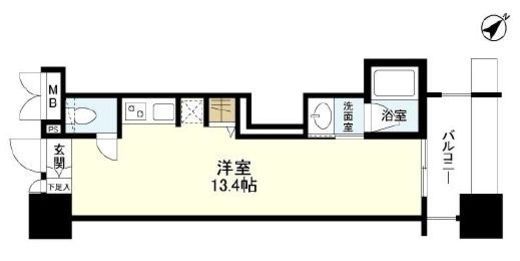 パークフラッツ横濱公園 712 間取り図