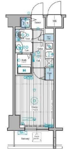 ガーラ・ステーション新宿御苑前 12階 間取り図