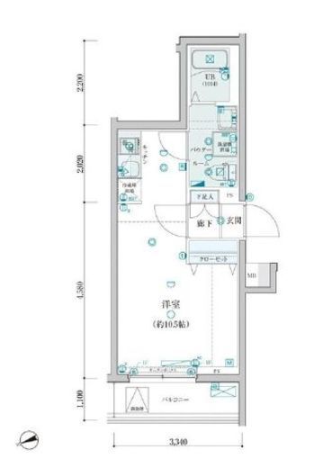 ジェノヴィア桜上水スカイガーデン 3階 間取り図