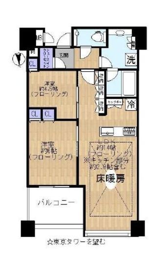 白金ザ・スカイ 25階 間取り図