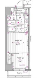 ガーラ・ステーション横濱関内 6階 間取り図
