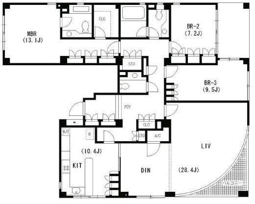 松濤パークマンション 1階 間取り図